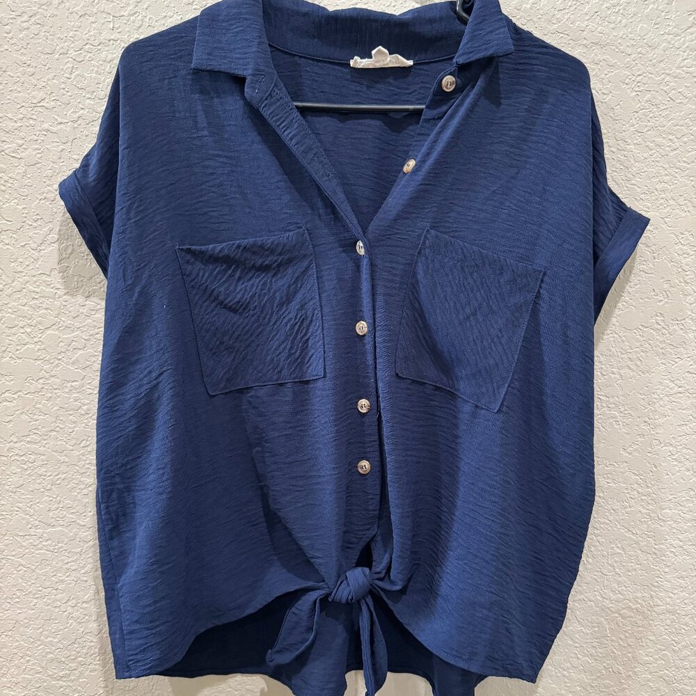 Pie in the Sky tie blouse